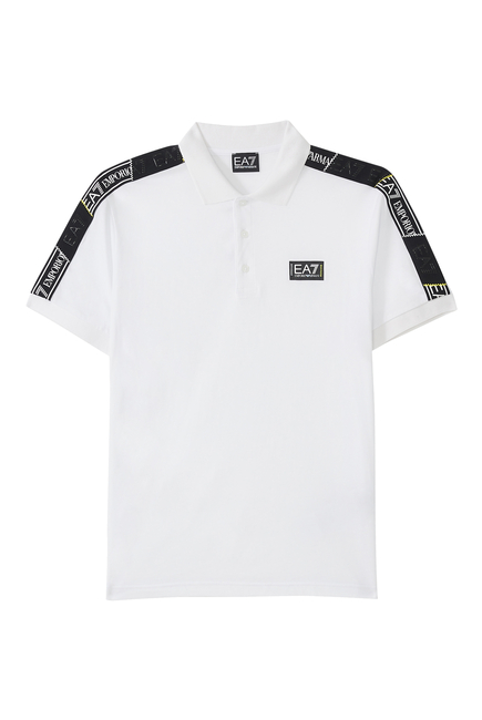 EA7 Logo Tape Polo T-Shirt